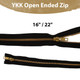 YKK Brass Medium Weight Open-End Zip